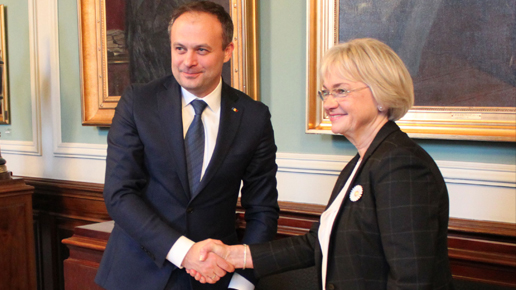 Andrian Candu og Pia Kjærsgaard