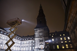 Christiansborg oplyst af projekttør