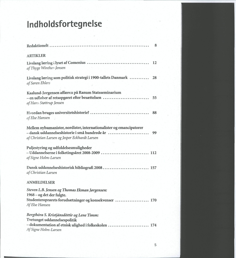 Amorous død Panda UDU, Alm.del - 2010-11 (1. samling) - Bilag 73: Publikationen  "Uddannelseshistorie 2009 - Livslang Læring - historiske rødder og nyere  udvikling", fra Selskabet for Skole- og Uddannelseshistorie